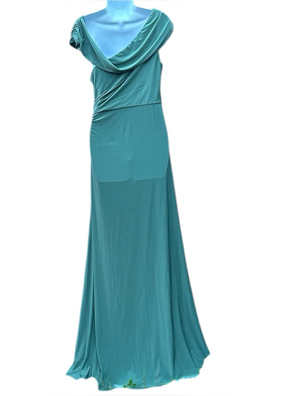 AZAZIE Women’s Formal Floor Length Off The Shoulders Draped Neckline Dress - Picture 2 of 10